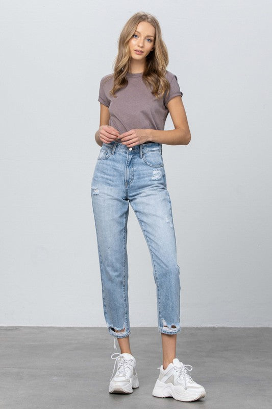 High Rise Tapered Jeans