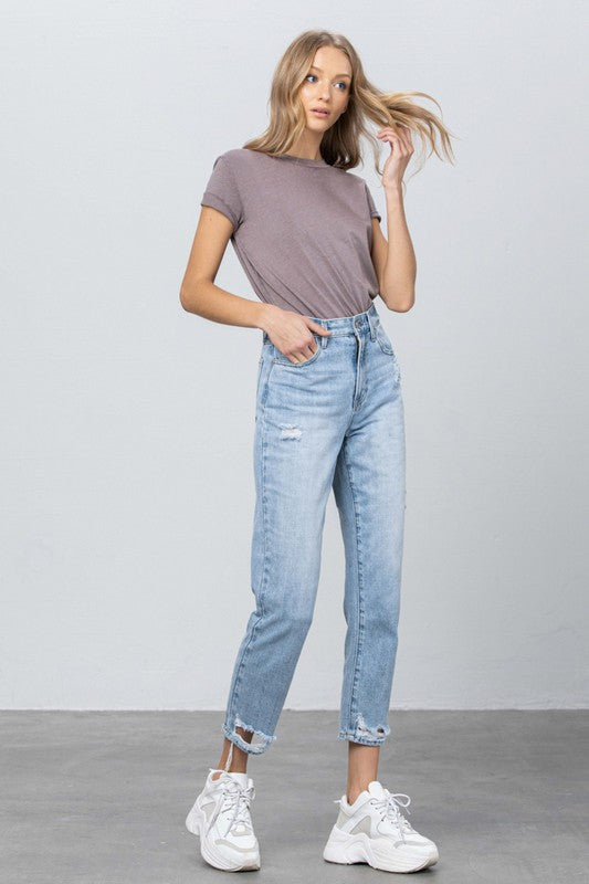 High Rise Tapered Jeans