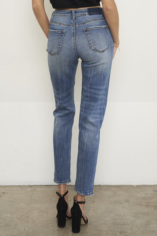 High-Rise Girlfriend Jeans