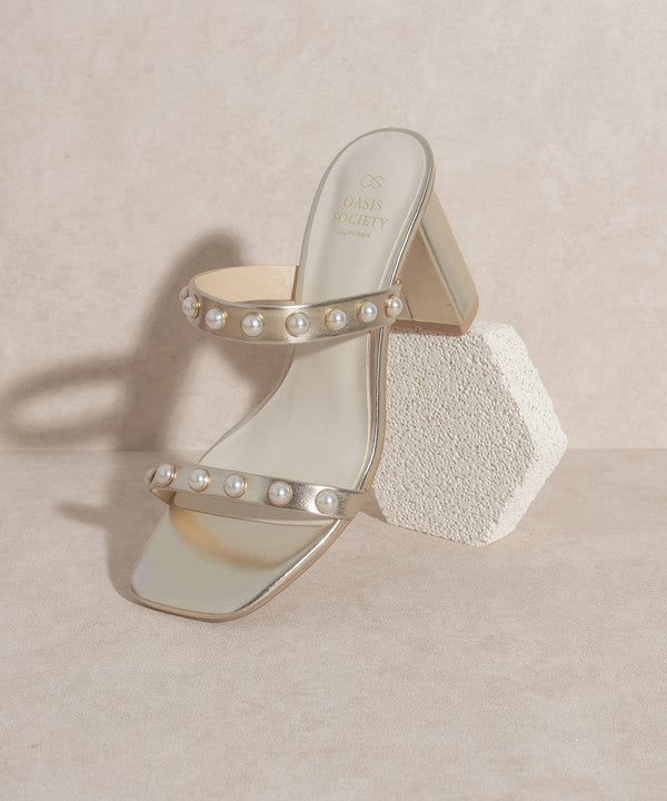 Victoria - Pearl Strap Heel