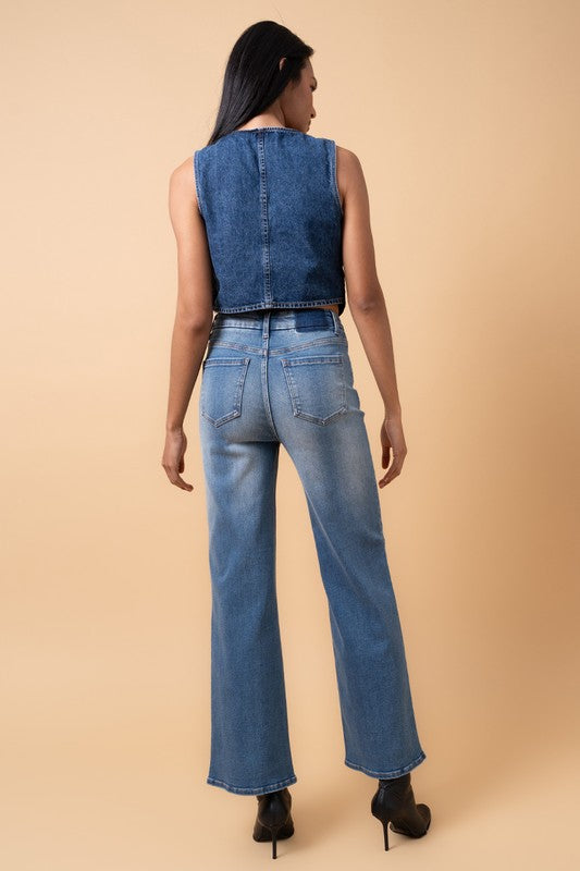 High-Rise Relaxed Wide Leg Jeans