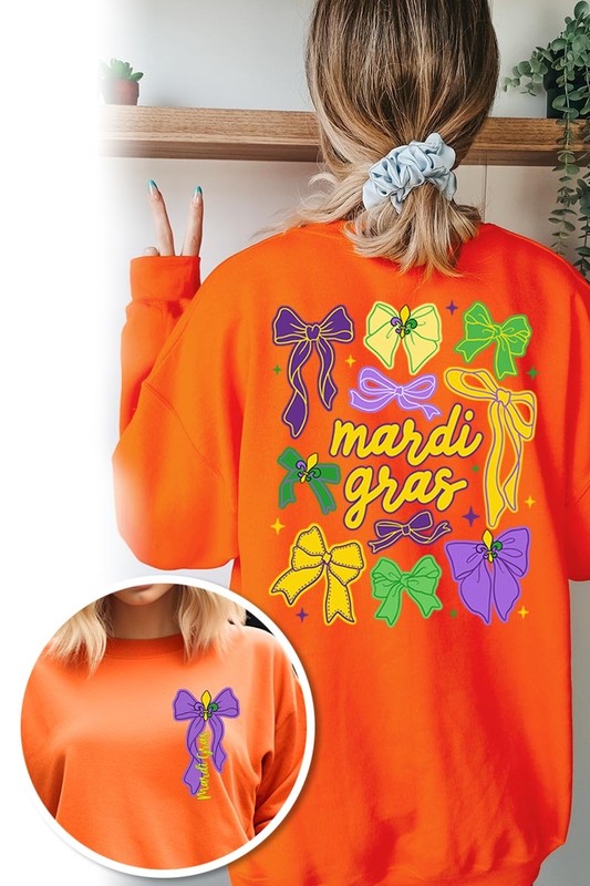 Mardi Gras Coquette Bows Graphic Sweatshirt