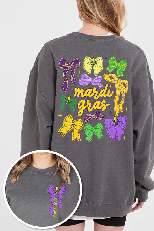 Mardi Gras Coquette Bows Graphic Sweatshirt