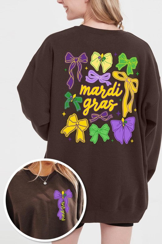 Mardi Gras Coquette Bows Graphic Sweatshirt