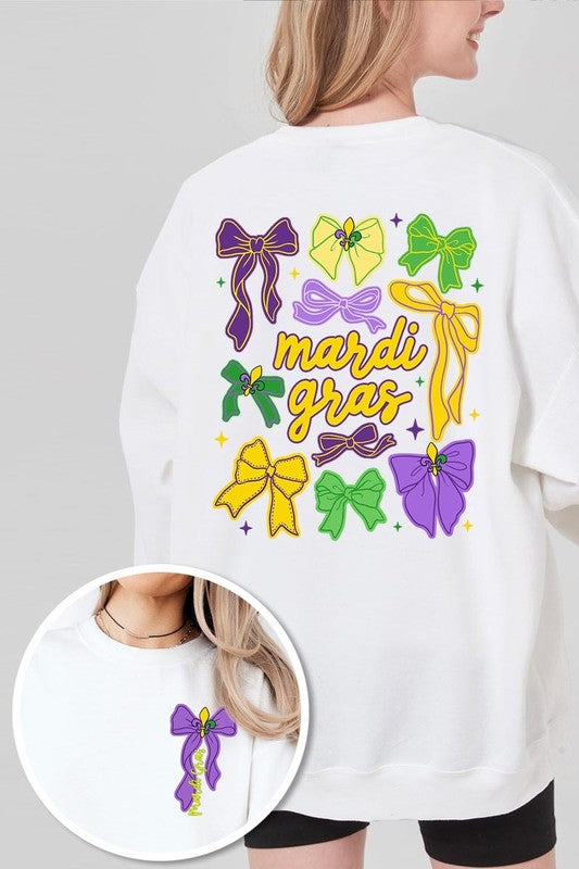 Mardi Gras Coquette Bows Graphic Sweatshirt