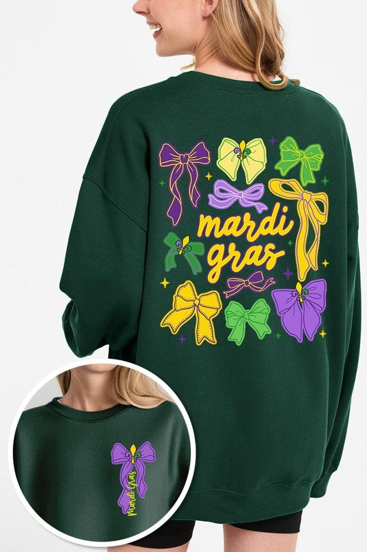 Mardi Gras Coquette Bows Graphic Sweatshirt