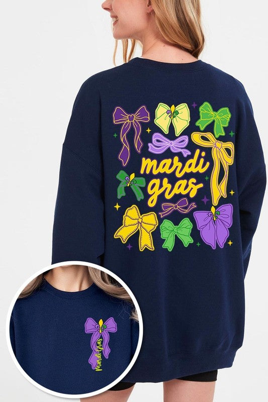 Mardi Gras Coquette Bows Graphic Sweatshirt