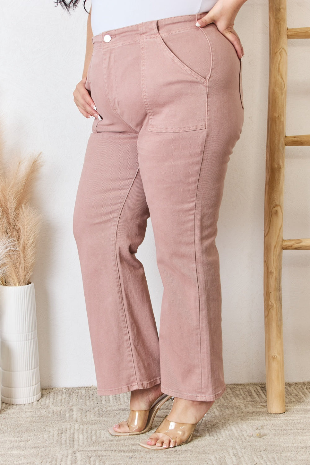 High Rise Ankle Flare Jeans