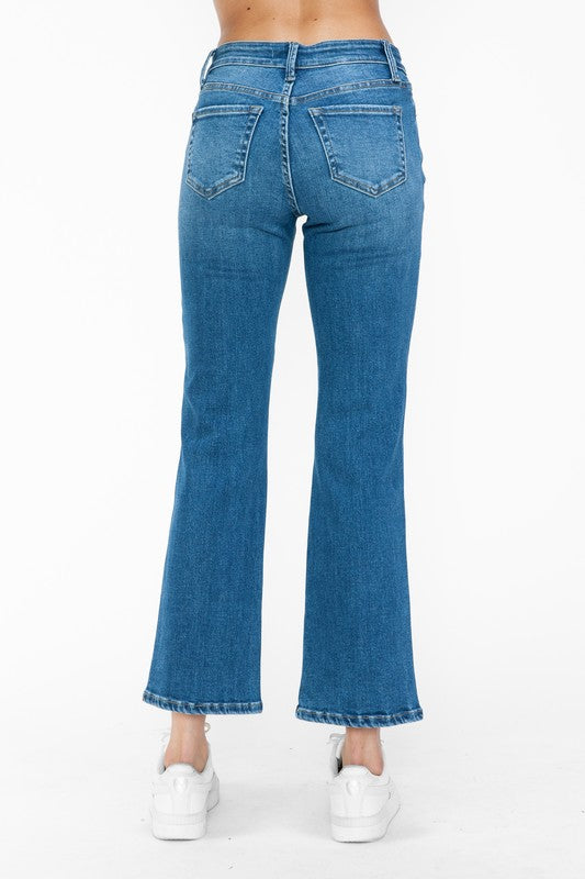 Cat's Whiskers Mid Rise Ankle Jeans