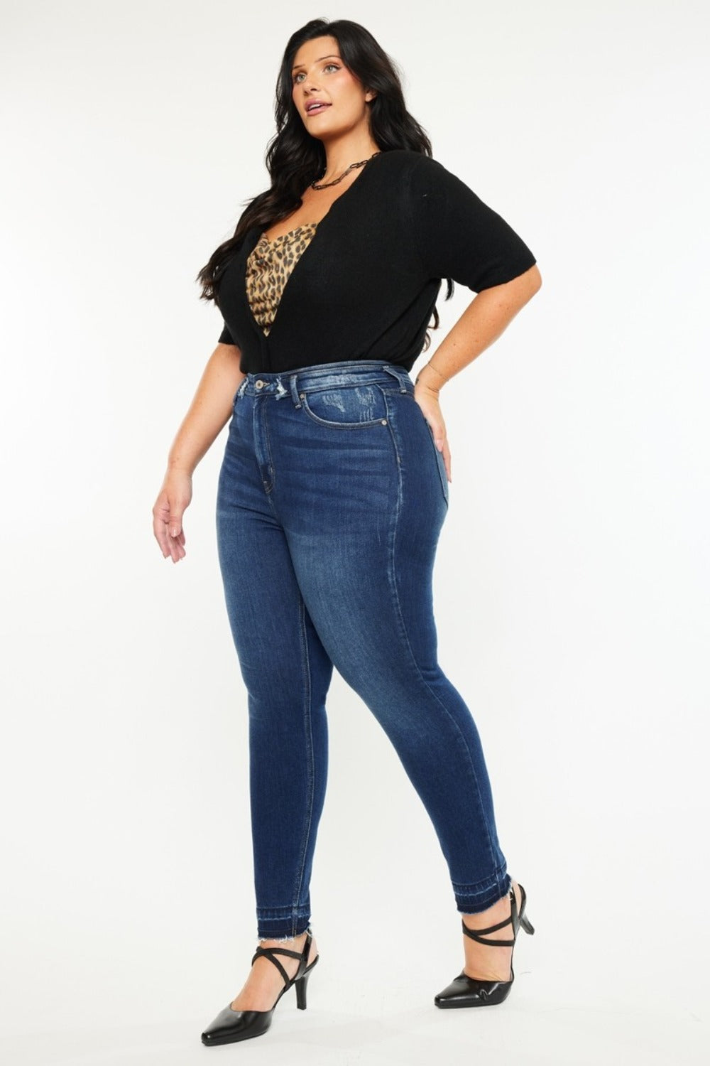 High Rise Ankle Skinny Jeans