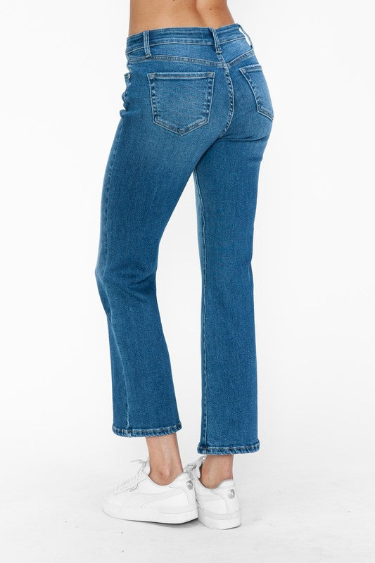 Cat's Whiskers Mid Rise Ankle Jeans