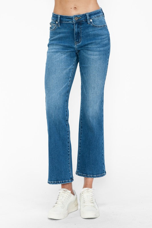 Cat's Whiskers Mid Rise Ankle Jeans