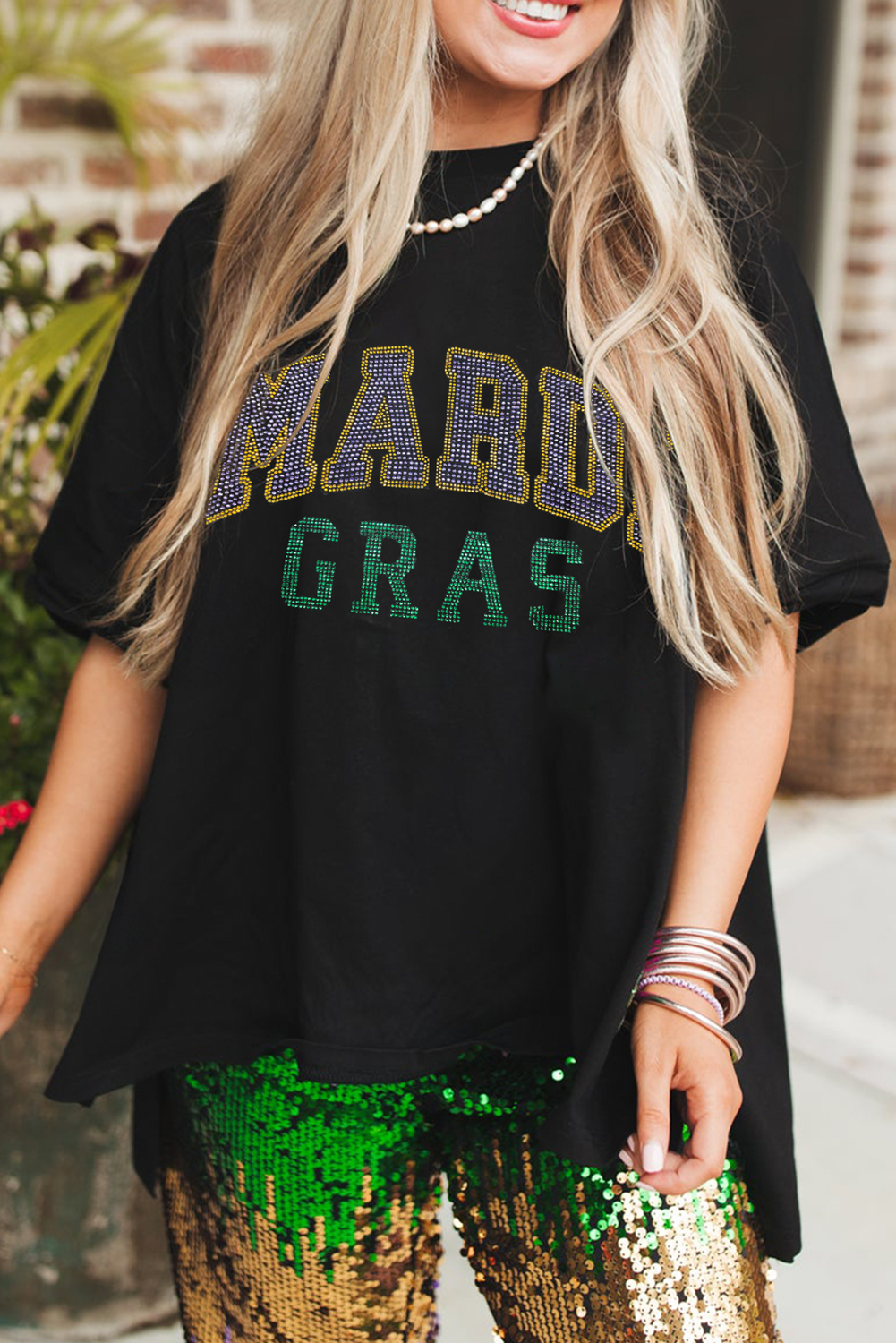 Rhinestone Mardi Gras T-Shirt